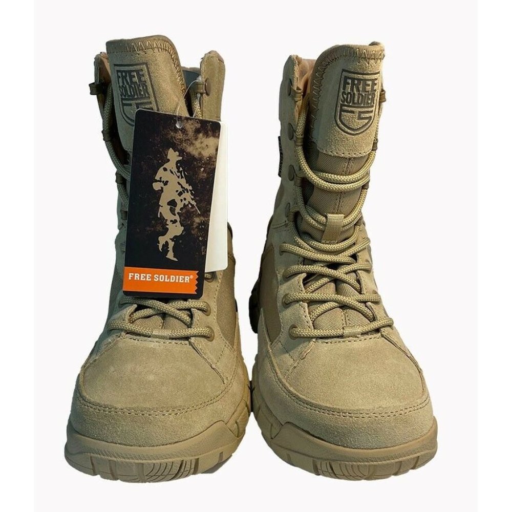 FREE SOLDIER Men’s Tactical Boots 8 inch Lightweight Combat Boots - Size 7
